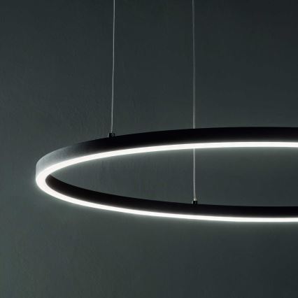 Ideal Lux -  Κρεμαστό φωτιστικό οροφής LED ORACLE SLIM LED/55W/230V 4000K διάμετρος 90 cm μαύρο