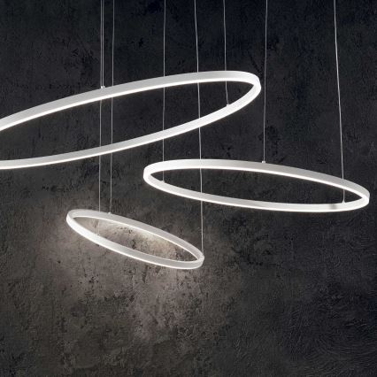 Ideal Lux - Led Dimmable κρεμαστό φωτιστικό οροφής ORACLE SLIM LED/76W/230V 3000K διάμετρος 150 cm λευκό
