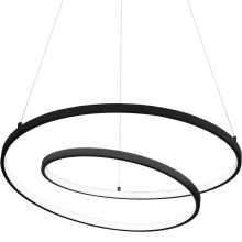 Ideal Lux -  Κρεμαστό φωτιστικό οροφής LED OZ LED/48W/230V διάμετρος 60 cm μαύρο