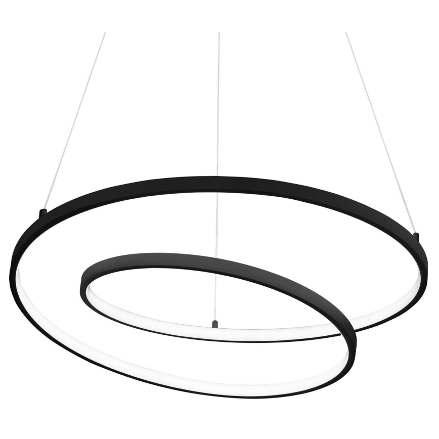 Ideal Lux -  Κρεμαστό φωτιστικό οροφής LED OZ LED/52W/230V διάμετρος 80 cm CRI 90 μαύρο