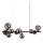 Ideal Lux -  Κρεμαστό φωτιστικό οροφής LED PERLAGE 10xG9/3W/230V 81 cm μαύρο/φιμέ