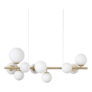 Ideal Lux -  Κρεμαστό φωτιστικό οροφής LED PERLAGE 10xG9/3W/230V 81 cm χρυσό/λευκό