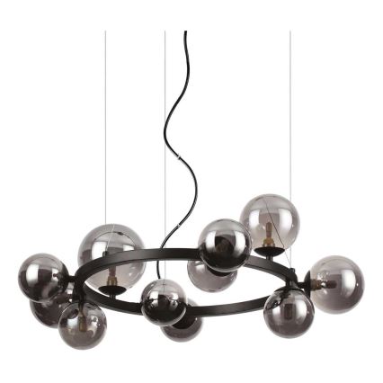 Ideal Lux -  Κρεμαστό φωτιστικό οροφής LED PERLAGE 11xG9/3W/230V διάμετρος 73 cm μαύρο/φιμέ