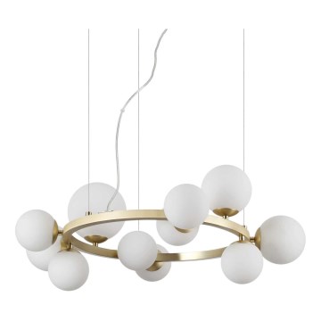Ideal Lux -  Κρεμαστό φωτιστικό οροφής LED PERLAGE 11xG9/3W/230V διάμετρος 73 cm χρυσό/λευκό