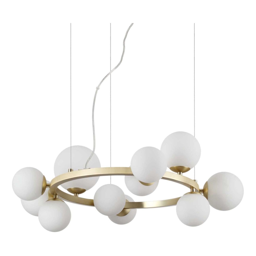 Ideal Lux -  Κρεμαστό φωτιστικό οροφής LED PERLAGE 11xG9/3W/230V διάμετρος 73 cm χρυσό/λευκό