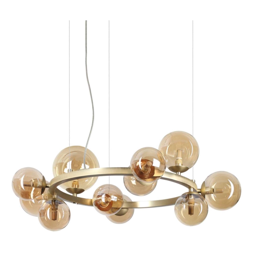 Ideal Lux -  Κρεμαστό φωτιστικό οροφής LED PERLAGE 11xG9/3W/230V διάμετρος 73 cm χρυσό/φιμέ