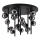 Ideal Lux - Κρεμαστό φωτιστικό οροφής LED PERLAGE 18xG9/3W/230V διάμετρος 70 cm μαύρο/φιμέ
