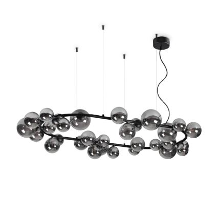 Ideal Lux -  Κρεμαστό φωτιστικό οροφής LED PERLAGE 30xG9/3W/230V 143 cm μαύρο/φιμέ