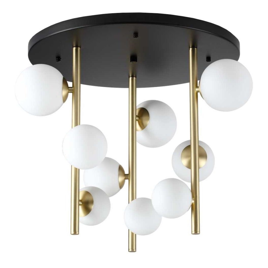 Ideal Lux - Κρεμαστό φωτιστικό οροφής LED PERLAGE 9xG9/3W/230V διάμετρος 55 cm χρυσό/λευκό