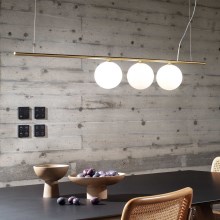 Ideal Lux -  Κρεμαστό φωτιστικό οροφής LED PERLINE 3xG9/3W/230V χρυσαφί