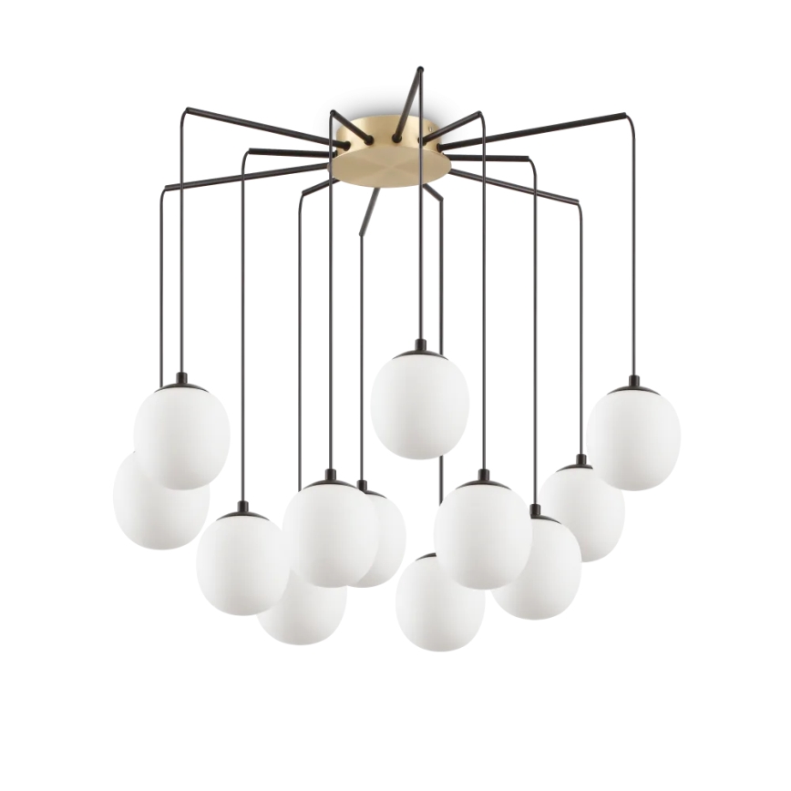 Ideal Lux -  Κρεμαστό φωτιστικό οροφής LED RHAPSODY 12xG9/3W/230V ορείχαλκος