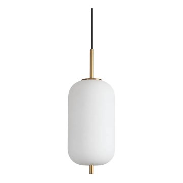 Ideal Lux -  Κρεμαστό φωτιστικό οροφής LED UMILE LED/20W/230V διάμετρος 22 cm CRI 90 ορείχαλκος/λευκό