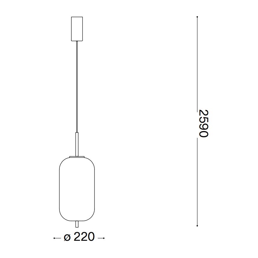 Ideal Lux -  Κρεμαστό φωτιστικό οροφής LED UMILE LED/20W/230V διάμετρος 22 cm CRI 90 ορείχαλκος/λευκό