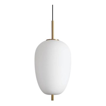 Ideal Lux -  Κρεμαστό φωτιστικό οροφής LED UMILE LED/20W/230V διάμετρος 27 cm CRI 90 ορείχαλκος/λευκό