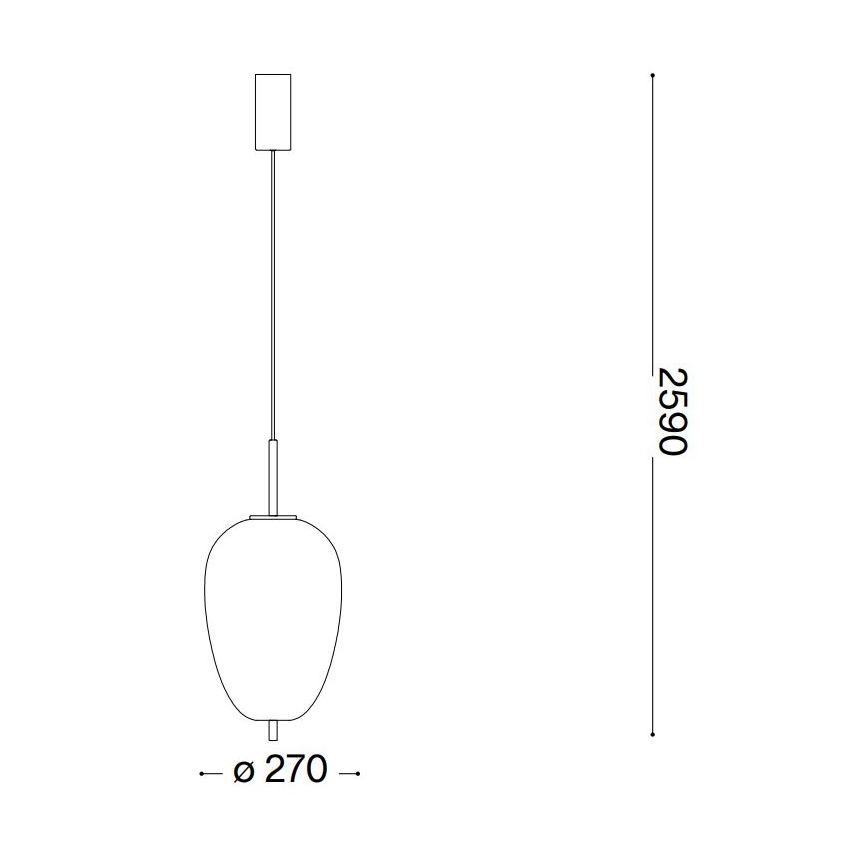 Ideal Lux -  Κρεμαστό φωτιστικό οροφής LED UMILE LED/20W/230V διάμετρος 27 cm CRI 90 ορείχαλκος/λευκό