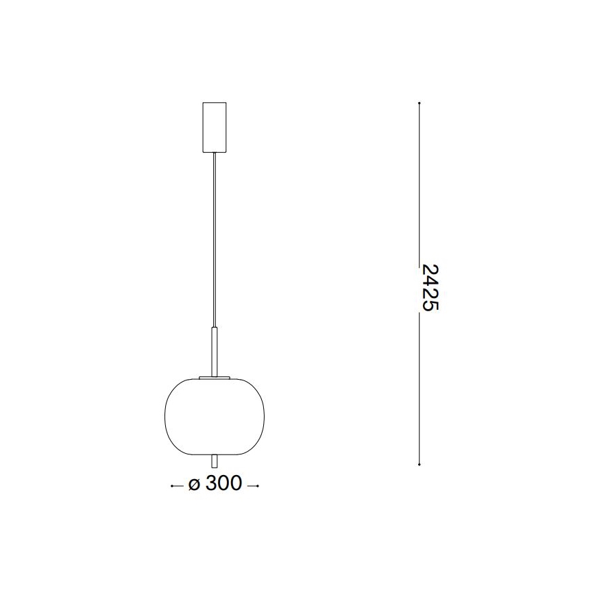 Ideal Lux -  Κρεμαστό φωτιστικό οροφής LED UMILE LED/20W/230V διάμετρος 30 cm CRI 90 ορείχαλκος/λευκό