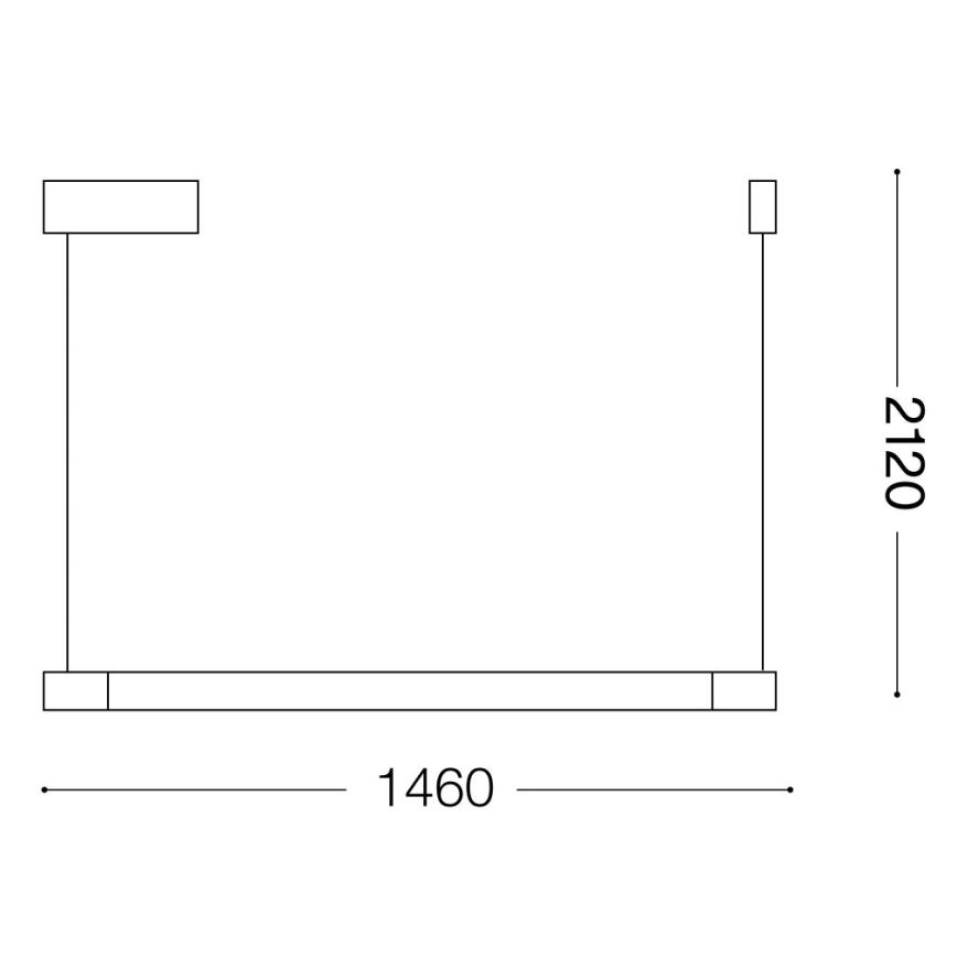 Ideal Lux -  Κρεμαστό φωτιστικό οροφής LED YOKO LED/17W/230V CRI 90 μαύρο