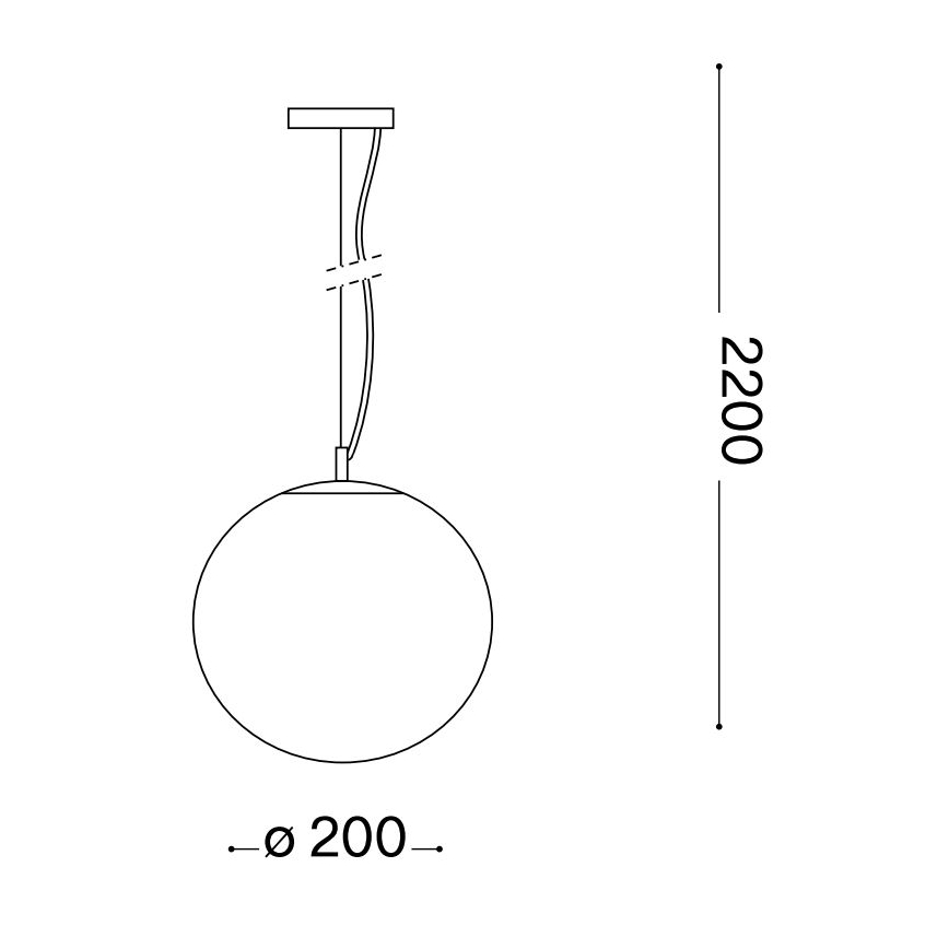 Ideal Lux - Κρεμαστό φωτιστικό οροφής MAPA 1xE27/42W/230V διάμετρος 20 cm χρυσό/φιμέ
