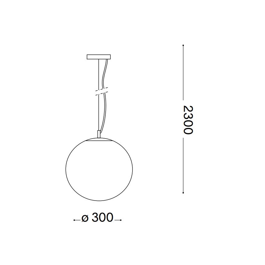 Ideal Lux - Κρεμαστό φωτιστικό οροφής MAPA 1xE27/42W/230V διάμετρος 30 cm χρυσό/φιμέ