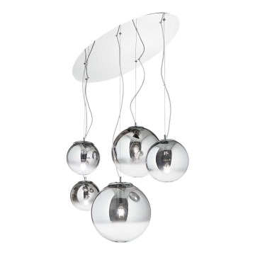 Ideal Lux - Κρεμαστό φωτιστικό οροφής MAPA FADE 5xE27/60W/230V γυαλιστερό χρώμιο