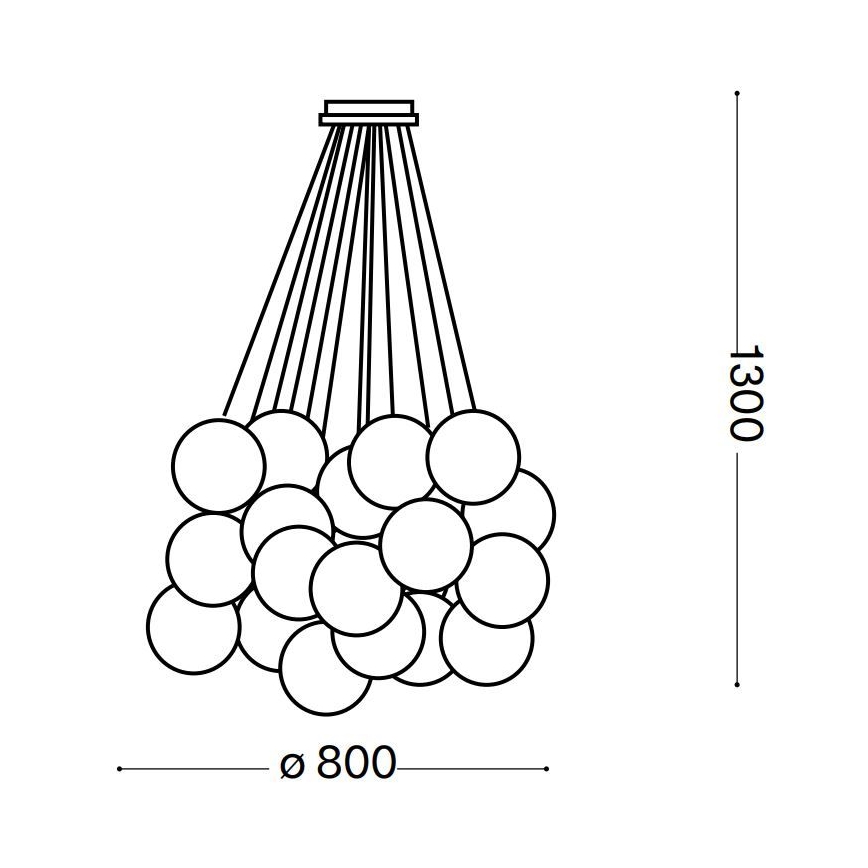 Ideal Lux - Κρεμαστό φωτιστικό οροφής MAPA PLUS 22xE14/40W/230V