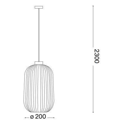 Ideal Lux - Κρεμαστό φωτιστικό οροφής MINT 1xE27/60W/230V διάμετρος 20 cm διαφανής