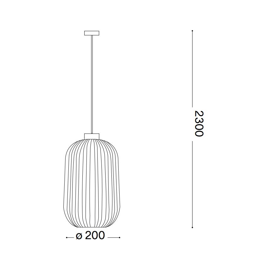 Ideal Lux - Κρεμαστό φωτιστικό οροφής MINT 1xE27/60W/230V διάμετρος 20 cm διαφανής