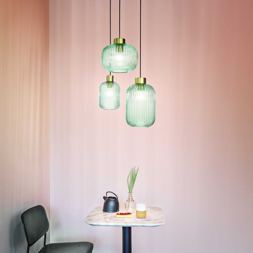 Ideal Lux - Κρεμαστό φωτιστικό οροφής MINT 1xE27/60W/230V διάμετρος 20 cm πράσινο
