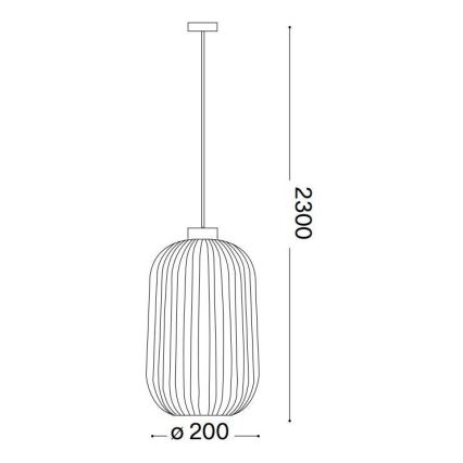 Ideal Lux - Κρεμαστό φωτιστικό οροφής MINT 1xE27/60W/230V διάμετρος 20 cm πράσινο