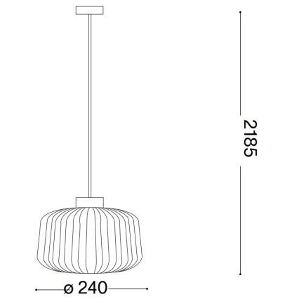 Ideal Lux - Κρεμαστό φωτιστικό οροφής MINT 1xE27/60W/230V διάμετρος 24 cm διαφανές