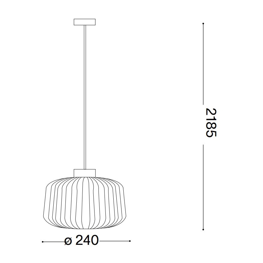 Ideal Lux - Κρεμαστό φωτιστικό οροφής MINT 1xE27/60W/230V διάμετρος 24 cm διαφανές