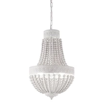 Ideal Lux - Κρεμαστό φωτιστικό οροφής MONET 5xE14/40W/230V διάμετρος 40 cm λευκό