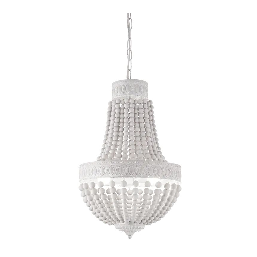 Ideal Lux - Κρεμαστό φωτιστικό οροφής MONET 5xE14/40W/230V διάμετρος 40 cm λευκό