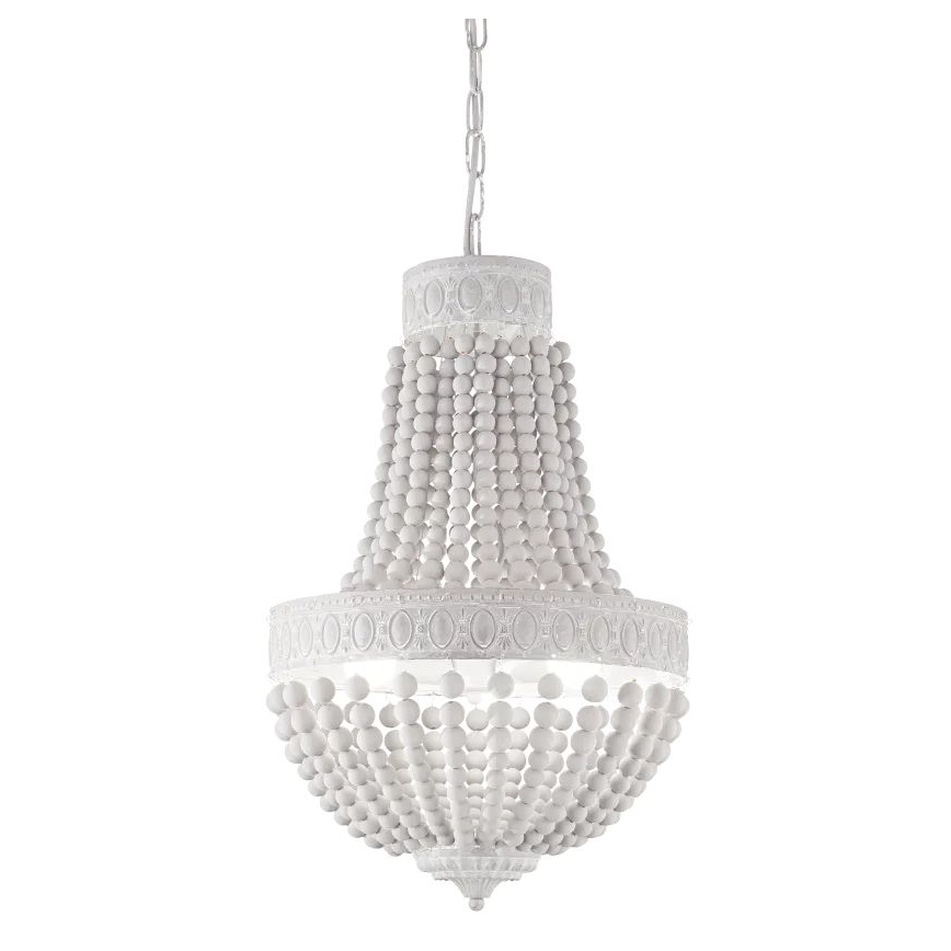 Ideal Lux - Κρεμαστό φωτιστικό οροφής MONET 6xE14/40W/230V διάμετρος 50 cm λευκό