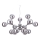 Ideal Lux - Κρεμαστό φωτιστικό οροφής NODI 15xE14/28W/230V γυαλιστερό χρώμιο