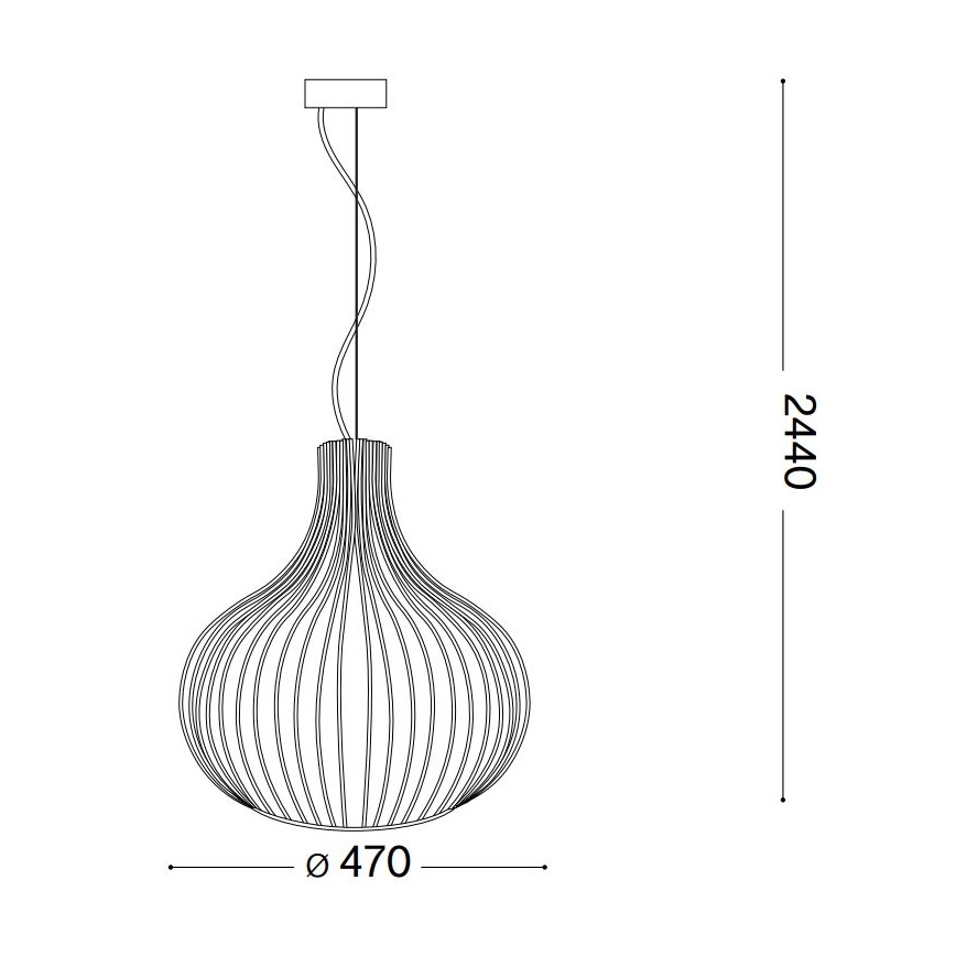 Ideal Lux - Κρεμαστό φωτιστικό οροφής ONION 1xE27/60W/230V διάμετρος 47 cm