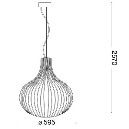 Ideal Lux - Κρεμαστό φωτιστικό οροφής ONION 1xE27/60W/230V διάμετρος 59,5 cm