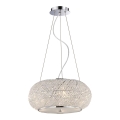 Ideal Lux - Κρεμαστό φωτιστικό οροφής PASHA 10xE14/40W/230V διάμετρος 55 cm γυαλιστερό χρώμιο