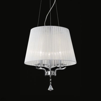 Ideal Lux - Κρυστάλλινο κρεμαστό φωτιστικό οροφής PEGASO 3xE14/28W/230V διάμετρος 40 cm γυαλιστερό χρώμιο