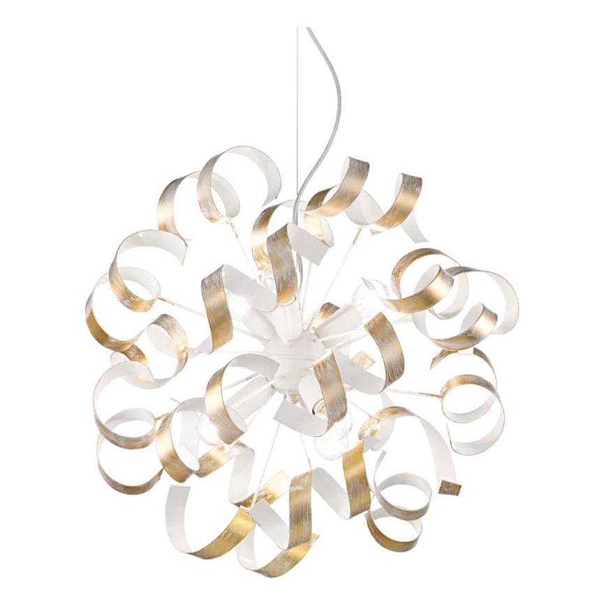 Ideal Lux - Κρεμαστό φωτιστικό οροφής VORTEX 6xE14/40W/230V διάμετρος 53 cm χρυσό/πατίνα