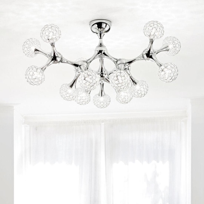 Ideal Lux - Κρυστάλλινη πλαφονιέρα οροφής NODI 15xG9/40W/230V γυαλιστερό χρώμιο