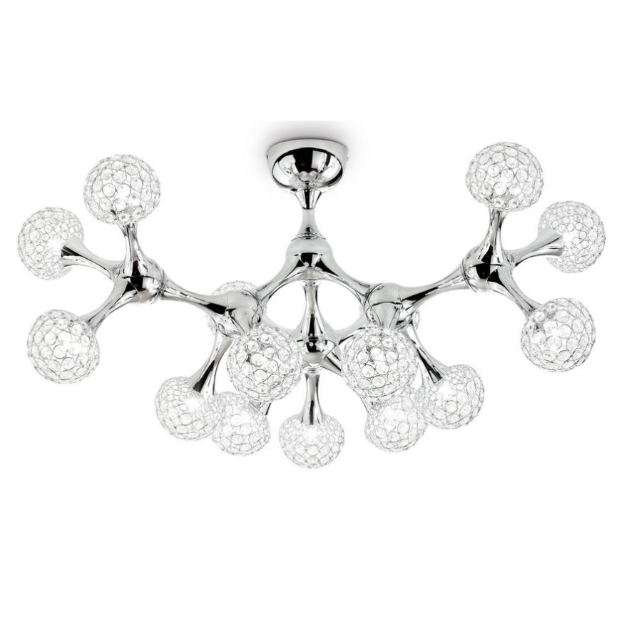 Ideal Lux - Κρυστάλλινη πλαφονιέρα οροφής NODI 15xG9/40W/230V γυαλιστερό χρώμιο