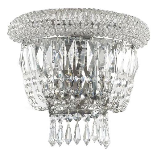 Ideal Lux - Κρυστάλλινο επιτοίχιο φωτιστικό DUBAI 2xE14/28W/230V γυαλιστερό χρώμιο