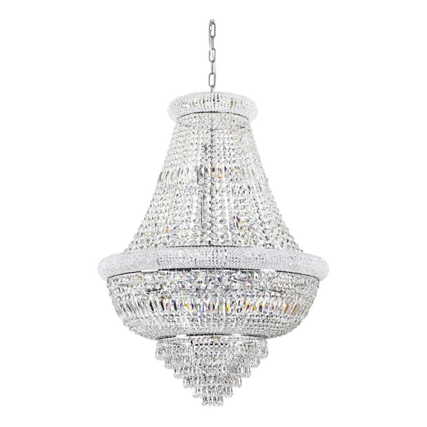 Ideal Lux - Κρυστάλλινο κρεμαστό φωτιστικό οροφής  DUBAI 24xE14/28W/230V διάμετρος 80 cm γυαλιστερό χρώμιο