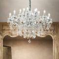 Ideal Lux - Κρυστάλλινο κρεμαστό φωτιστικό οροφής  FLORIAN 18xE14/40W/230V διάμετρος 86 cm διαφανή