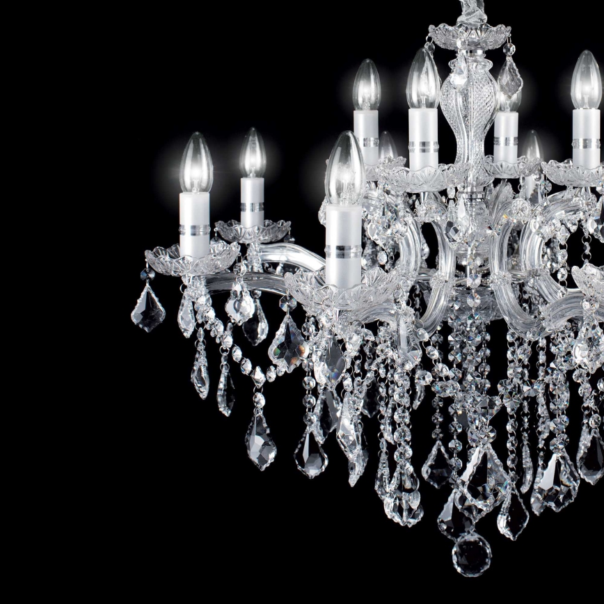 Ideal Lux - Κρυστάλλινο κρεμαστό φωτιστικό οροφής  FLORIAN 18xE14/40W/230V διάμετρος 86 cm διαφανή