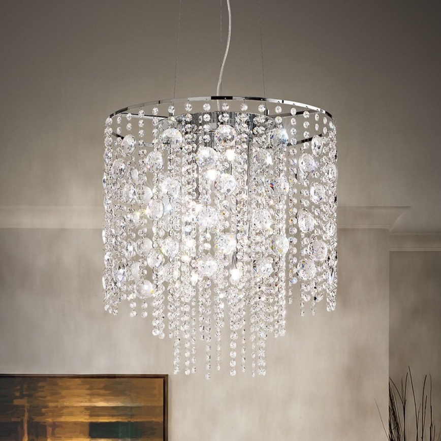 Ideal Lux - Κρυστάλλινο κρεμαστό φωτιστικό οροφής LED  EVASIONE 10xG9/3W/230V διάμετρος 51 cm γυαλιστερό χρώμιο