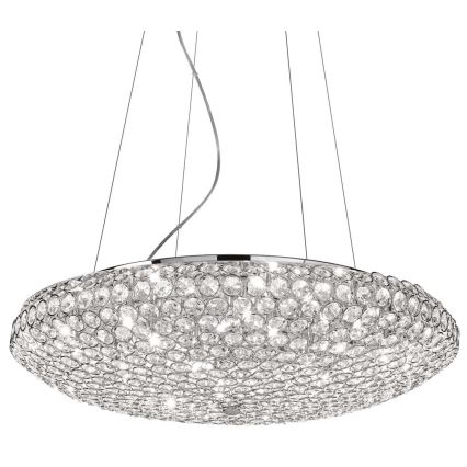 Ideal Lux - Κρυστάλλινο κρεμαστό φωτιστικό οροφής LED  KING 12xG9/3W/230V διάμετρος 65 cm γυαλιστερό χρώμιο