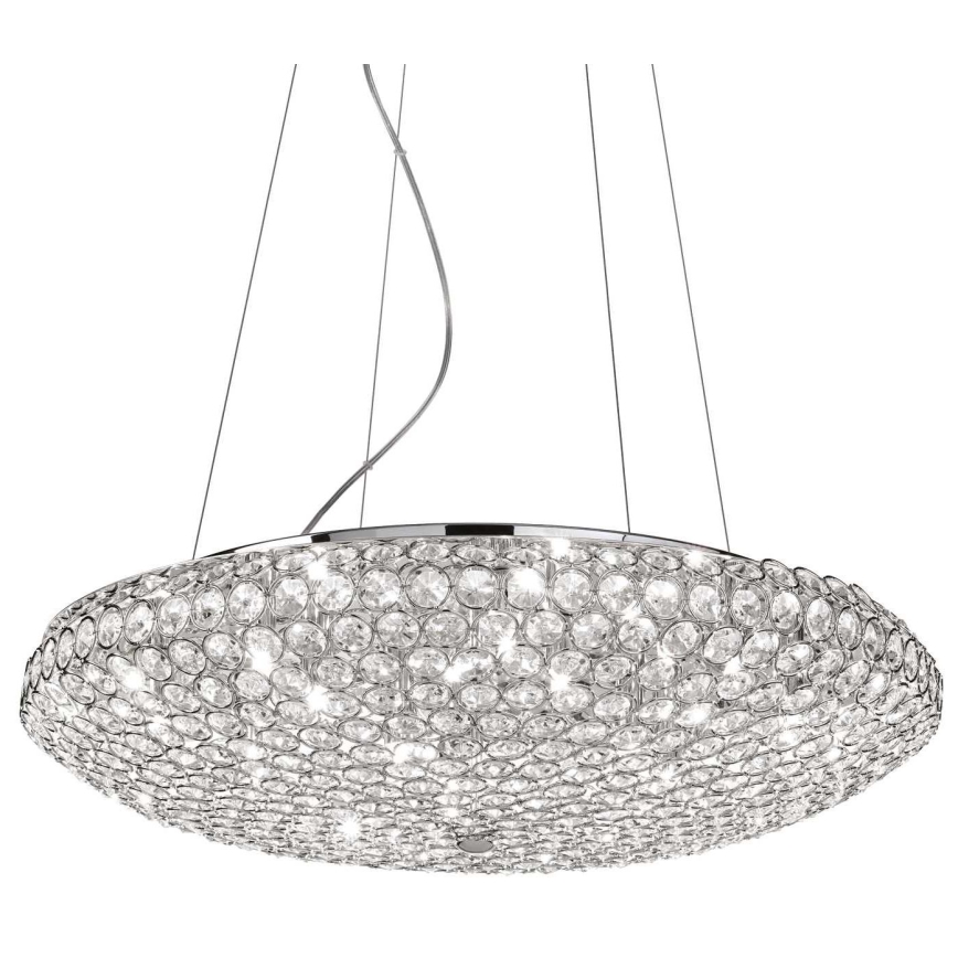 Ideal Lux - Κρυστάλλινο κρεμαστό φωτιστικό οροφής LED  KING 12xG9/3W/230V διάμετρος 65 cm γυαλιστερό χρώμιο