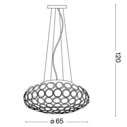 Ideal Lux - Κρυστάλλινο κρεμαστό φωτιστικό οροφής LED  KING 12xG9/3W/230V διάμετρος 65 cm γυαλιστερό χρώμιο